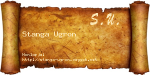 Stanga Ugron névjegykártya